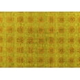 thumbnail image 1 of Ahgly Company Machine Washable Indoor Rectangle Abstract Yellow Modern Area Rugs, 4' x 6', 1 of 4