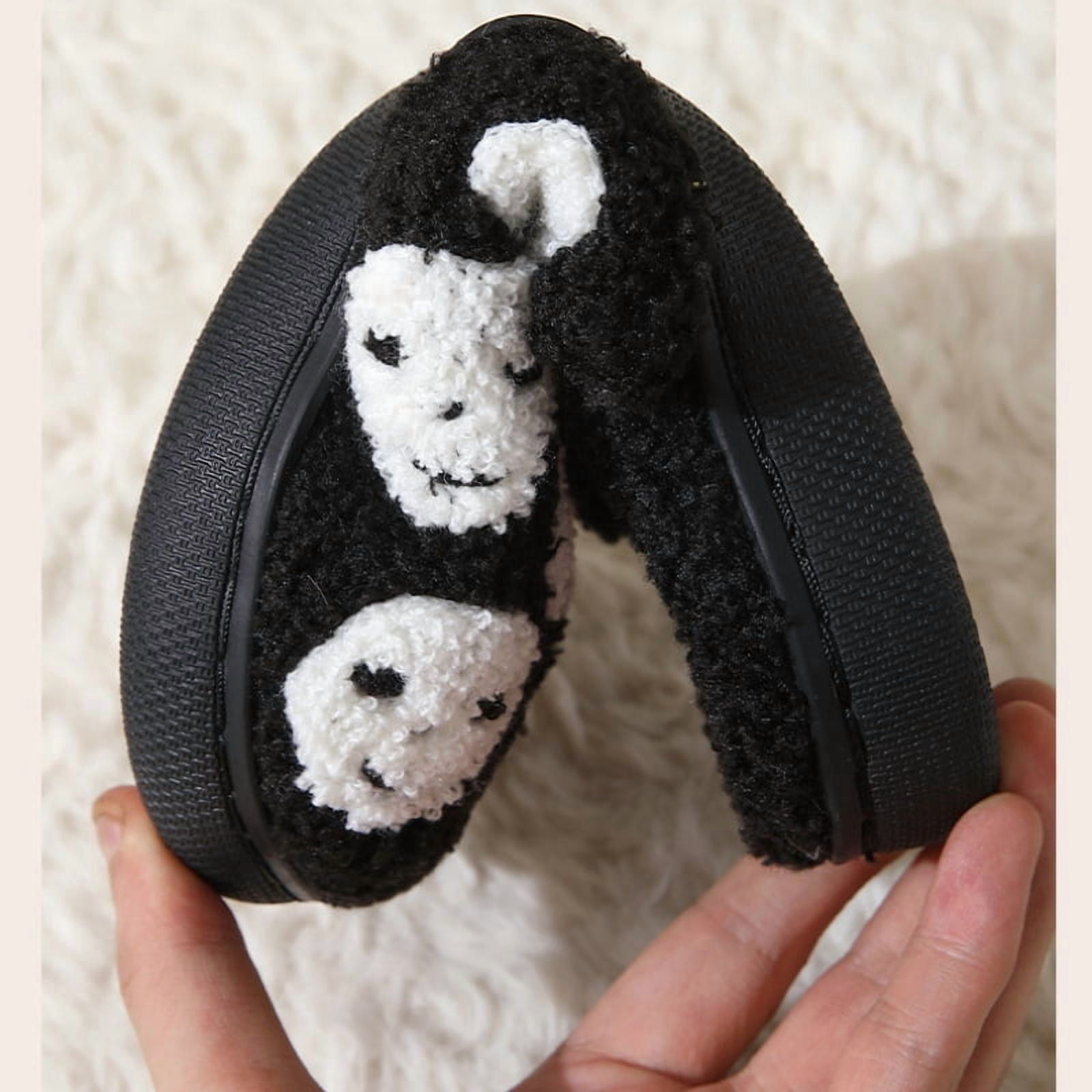 BERANMEY Halloween Slippers for Women Perfect Soft Plush Comfy Warm Slip-On Cute Womens Slippers Indoor Fluffy House Slippers for Women and Men Non-slip Fuzzy Flat Slides