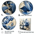thumbnail image 3 of Designart "White Bloom Blue Bonnets Arrangement I" Blue Bonnets Floater Framed Wall Art Living Room, 3 of 5