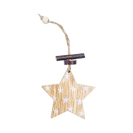 

Christmas Decorations Wooden Christmas Pendants White Painted Christmas Tree Closet Decorations D One Size