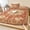 Orange, variant on Full Size Fitted Sheet Set - Orange Boho 3 Piece Bedding Sets 16" Deep Pocket Fitted Sheet with 2 Pillowcases Geometric Antique Tribal Retro Ethnic Brushed Microfiber Hotel Luxury Bed Sheets