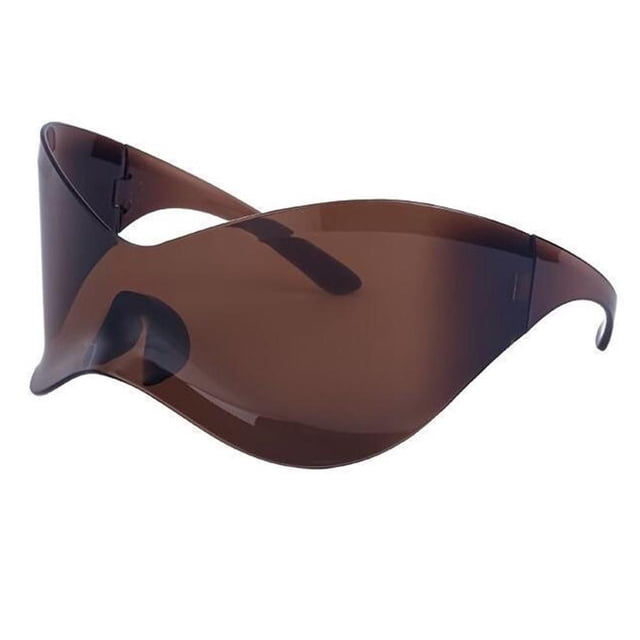 Gafas de sol Sport Y2K Goggle para exterior Playa Senderismo Marrón claro Marrón