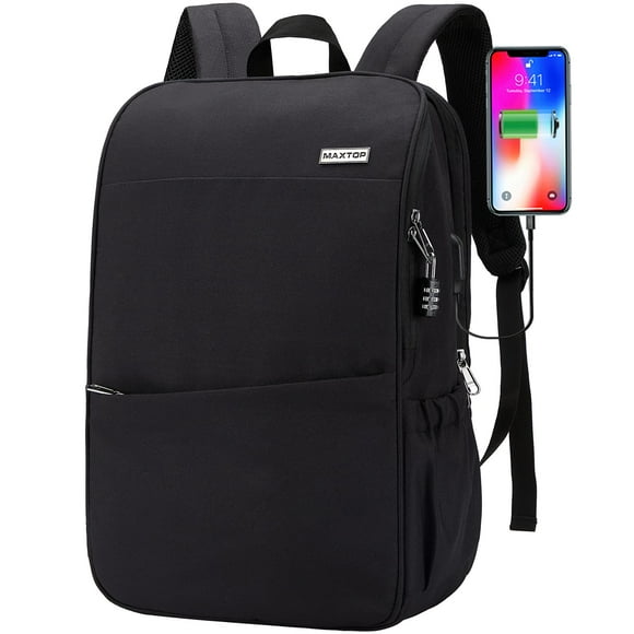 Mochila MAXTOP Travel Laptop con puerto de carga USB de 17 pulgadas