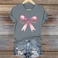 thumbnail image 2 of Erwazi Valentines T-Shirts for Womens Love Bow Heart Printed Casual Crew Neck Short Sleeve Tees Tees Tops Valentine Gifts Clothes, 2 of 6