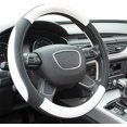 thumbnail image 4 of Microfiber Leather Steering Wheel Cover, 15 Inch, Universal Steering Covers Fit 15 inches Auto Car Wheel Protector, Anti-Slip, Heat Resistant, Comfortable Wrap, Cars Accessories (White with Black), 4 of 4
