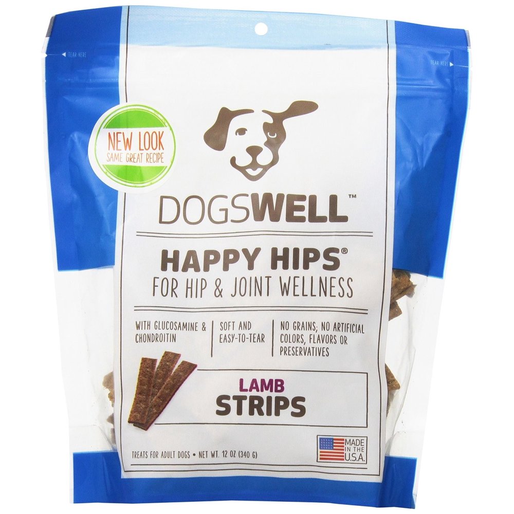 Dogswell Happy Hips Lamb Jerky Dog Treats, 12 Oz
