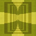 thumbnail image 1 of Ahgly Company Tapis d'Intérieur Lavable en Machine Carré Vert Olive Transitionnel, 8 Pieds Carré, 1 of 7