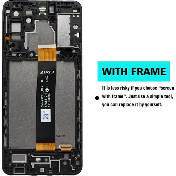 YWLRONG for Samsung A32 5G A326 LCD Display for Samsung A32 5G SM-A326B SM- A326U LCD Touch Screen Assembly Replacement Part(Black with Frame) :  : Electronics