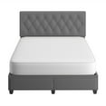thumbnail image 6 of Boyd Sleep Salerno Linen Upholstered Tufted Platform Storage Bed Frame, Queen, Charcoal, 6 of 12
