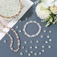 thumbnail image 3 of 1 Box 3 Strands 300PCS 8MM Clear White Crackle Glass Beads with Holes Crystal Round Spacer Spray Painted Loose Charms Bead Bulk, 3 of 9