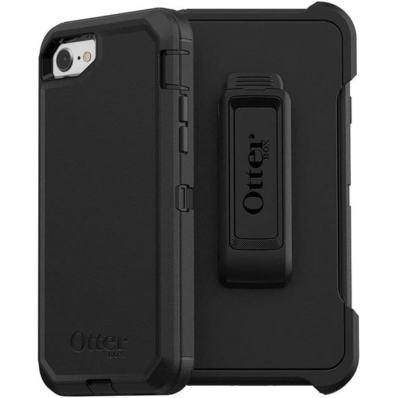 IBAOLE Étui Defender Series pour iPhone SE (2e Gén - 2020) & iPhone 8/7 (Pas Plus) - Emballage Sans Frustration - Noirnoir