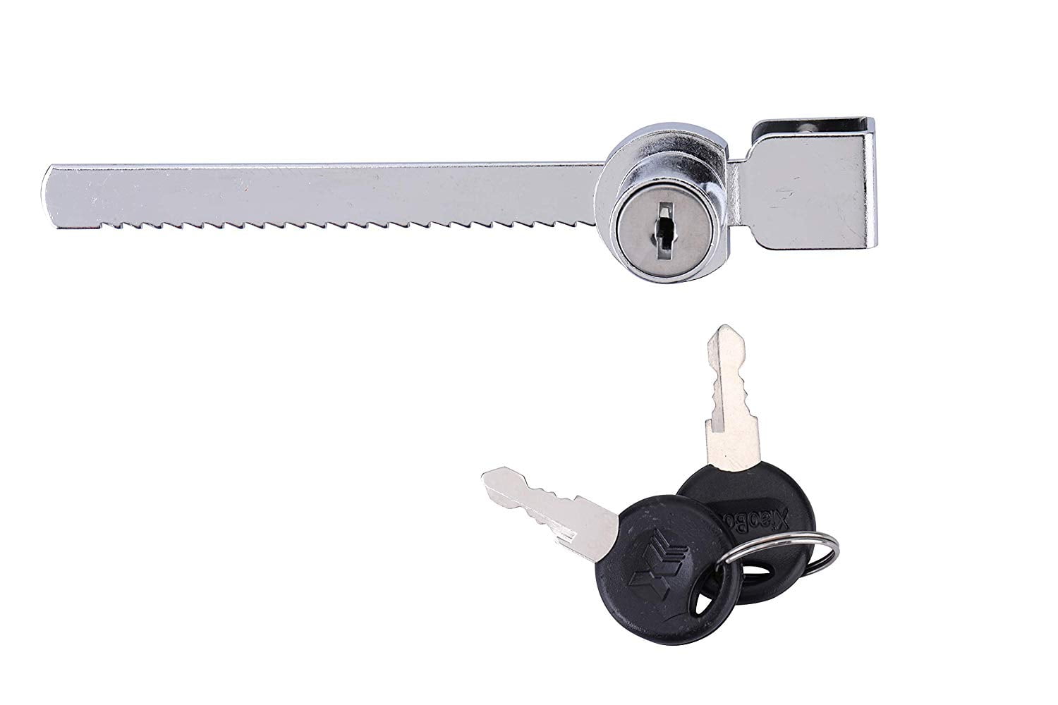 Pack of 2 Chrome Keyed Alike Showcase Door Lock, Sliding Glass Door