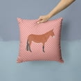 thumbnail image 2 of Mule Pink Check Fabric Decorative Pillow, 2 of 4
