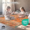 thumbnail image 4 of ODIKA 5'x7' Machine Washable Non-Slip Area Rug, Radiant Earth Tones Abstract Design High Traffic Rug, Orange, 32894, 4 of 7