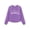 Purple with White Trim, variant on Scuba Knit Sweatshirt for girls - Soft Long Sleeve Lightweight Sporty Pink Top Size 10