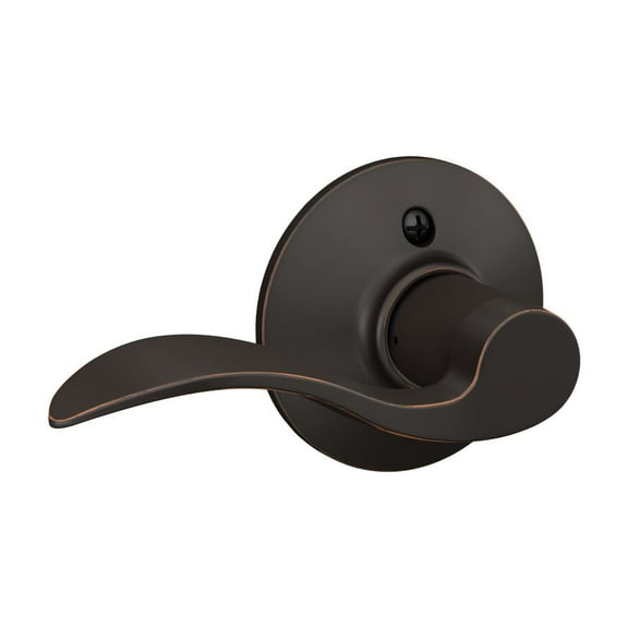 Schlage F170 ACC 716 LH Left Handed Accent Door Lever, One Sided Non-Turning Dummy Door Handle, Aged Bronze C63