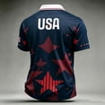 thumbnail image 4 of Men's USA Soccer Polo Shirt American Flag Short Sleeve Top Patriotic Football Jersey Comfortable Casual Wear for Game Day Independence Day Outdoor Events, 4 of 4