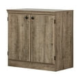 thumbnail image 2 of South Shore Morgan Small 2-Door Storage Cabinet, Weathered Oak, 2 of 9
