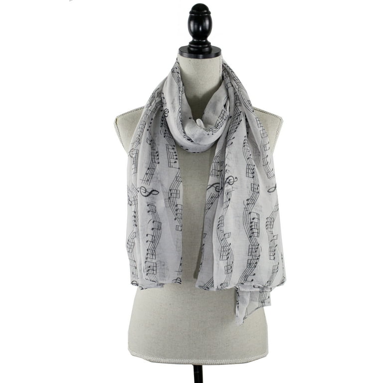 black and white scarf women