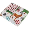 thumbnail image 3 of Levtex - Tinsel - Quilted Throw - 50x60in. - Folk Christmas Reindeer - Reversible, 3 of 3