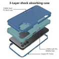 thumbnail image 2 of for Galaxy A32 5G Case, Defender Case Compatible with Samsung Galaxy A32 5G Case, Hybrid Heavy Duty Military Grade Full-Body Drop Shockproof Dustproof 3-Layers Rugged Protective Cover,
Blue+Celadon, 2 of 4