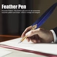 thumbnail image 4 of Vintage Calligraphy Pen Set Exquisite Feather Pen Pen Set Quill And Ink Set Calligraphy Set Gift for Beginners[Blue], 4 of 9