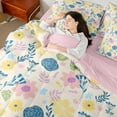 thumbnail image 4 of Castle Fairy Colorful Flowers 7-Piece Twin Bedding Sets for Women Girls Teens,Spring Graden Bedding Comforter Set,Botanical Plants Breathable Sheet Sets,Breathable Home Decor, 4 of 8