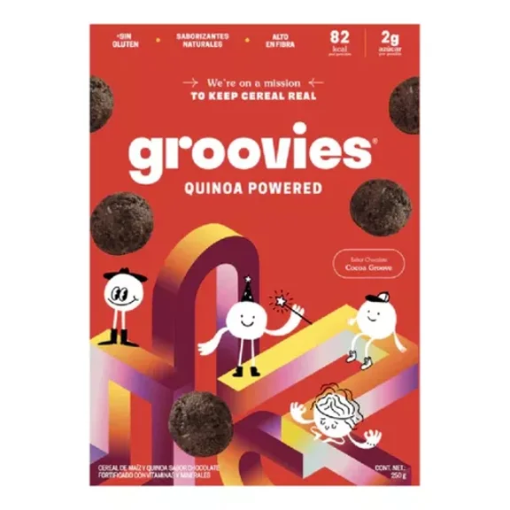 Cereal Saludable Groovies Quinoa Sin Gluten Cocoa Groove