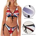 thumbnail image 3 of Dreamtimes Cartoon Baseball Two Piece Swimsuits Bathing Suit Triangle Bikini Set, Medium, 3 of 7