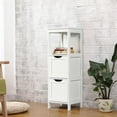 thumbnail image 2 of Yaheetech Armoire de Salle de Bain Autoportante à 3 Niveaux, Blanc, 2 of 7