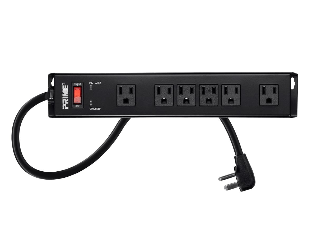 Monoprice Power & Surge 6 Outlet Metal Surge Protector Power Strip
