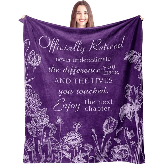 Retirement Gifts for Women Men 2024 Blanket 60"x50", Retirement Gift, Retired Gifts for Women, Best Retirement Gifts Ideas, Funny Cool Retirement Gifts, Going Away Gift, Farewell Gifts