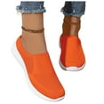 thumbnail image 5 of Avrnliq Womens Orange Slip On Sneakers, Breathable Mesh Walking Shoes, Comfortable Athletic Mules, Lightweight Casual Shoes for Women,Size 38, 5 of 6