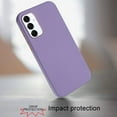 thumbnail image 2 of For Samsung A16 5G Classy Slick Chromed Around Hybrid Case Cover - Dark Purple, 2 of 3