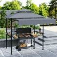 thumbnail image 2 of Outsunny 8' x 7.6' Grill Gazebo, Double Tiered Barbecue Gazebo, Dark Grey, 2 of 10