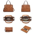 thumbnail image 4 of M Marco Women's Handbag 3pcs Set Fashion Tote Bag with Matching Satchel Bag and Wristlet, 4 of 6
