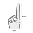 thumbnail image 2 of Uxcell Giant Foam Finger 18 Inch, EVA DIY Blank Foam Hand Cheerleading Fingers for Celebration Sports Games Party, White, 2 of 5