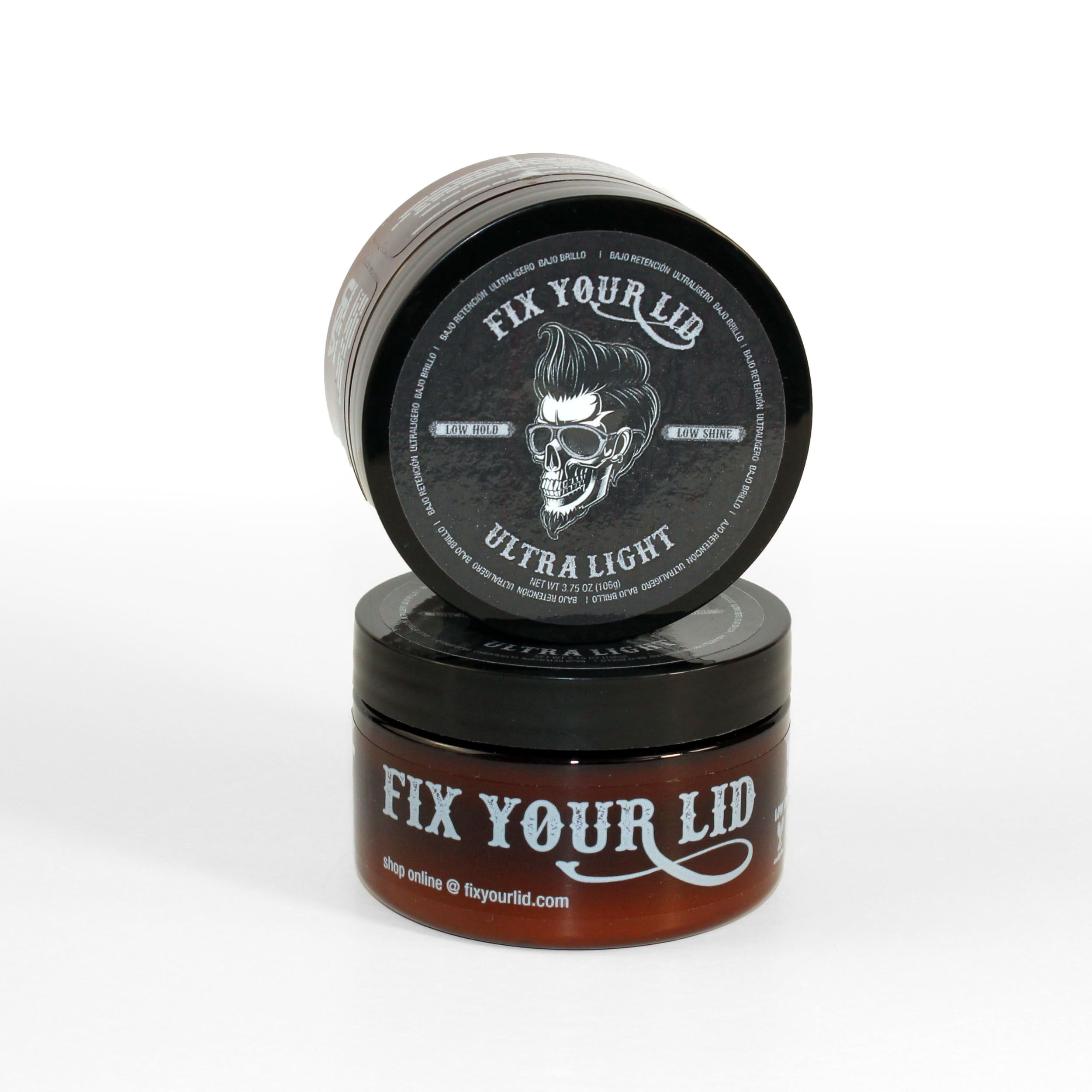 Fix Your Lid Ultra Light Pomade for Men - Water-Based Pomade with Low Hold and Low Shine - Match All Men’s Hair Types & Styles - Easy to Wash Out - 3.75 oz