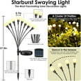 thumbnail image 5 of 2025 Solar Lights Outdoor Waterproof , 10 Pack Solar Garden Lights, Solar Firefly Lights Outdoor Waterproof, Solar Twinkle Swaying Fairy Light for Yard Patio Pathway Garden Decoration (Cold White), 5 of 7
