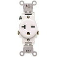 thumbnail image 2 of Leviton 5821-W Single Receptacle Commercial Grade 6-20R 20A 250V Side Wired - White, 2 of 2