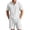 White, variant on Uwinwear Men's Linen Casual 2 Piece Outfit Mock Neck Short Sleeve Shirt and Side Button Shorts Set Casual 2 Piece Summer Outfit,White,M
