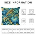thumbnail image 5 of GOSMITH Turquoise Blue Tropical Palm Trees Leaves with Yellow Orchid Flowers Satin Pillowcase for Hair and Skin, Cooling Pillow Cases, Soft Slip Bed Pillow Cover White, 5 of 5