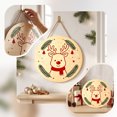 thumbnail image 4 of Qjidjing Christmas Tree Ornaments, Xmas Hanging Decor, Round Creative Wooden Styling, for Furniture Accent, Christmas Tree, Indoor Home Display, 4 of 7