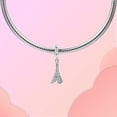 thumbnail image 4 of ARVALILS 925 Sterling Silver Eiffel Tower Pendant Charm, Paris Travel Memory Accessory for Bracelets & Necklaces, 4 of 7