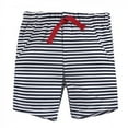 thumbnail image 4 of Hudson Baby Infant Boy Cotton Bodysuit, Shorts and Shoe 3pc Set, Blue Shark, 6-9 Months, 4 of 4