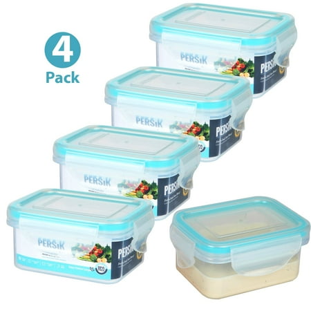 Leak Proof Containers - Persik Leak Proof Lunch Box Containers - Bento Meal Prep Containers 5 oz. (150 ml) Snack/Souce Food storage Container - Pack of 4