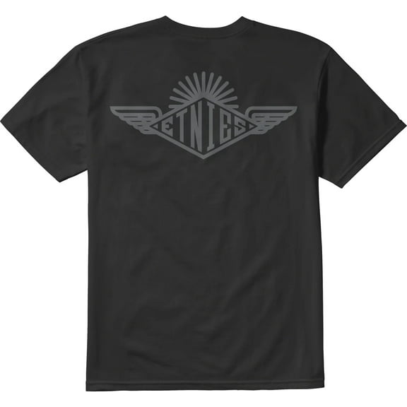 Etnies Men's T-Shirt Wings Short Sleeve Crewneck Tee (Small, Black)