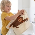thumbnail image 5 of Unique Bargains 4Pcs Cartoon Cotton Soft Absorbent Face Cloths Beige-2 13" x 13", 5 of 5
