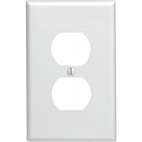 Leviton Duplex Receptacle Wall Plate Traditional - 1 Gang - 1 Pack, White