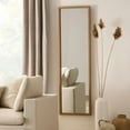 thumbnail image 2 of Bouclair Walnut Full-Size Mirror with Wood Frame, 2 of 5